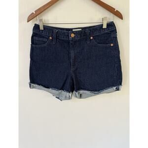 Universal Thread Jean Shorts Size 29/R Medium Wash Cuffed Mid Rise Midi Denim